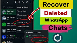 How to Recover Deleted WhatsApp Chat without Backup 2024 [upl. by Pulsifer]