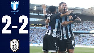 Malmö FF vs PAOK  22  HIGHLIGHTS  UCL Qualification 20242025  malmo vs paok [upl. by Ivonne997]