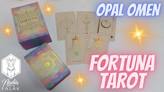 FORTUNA TAROT DECK 💗 OPAL OMEN ✨ Unboxing y Reseña en Español🔹Nadia Falak [upl. by Itnaihc]