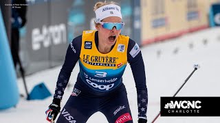 A look back at Team USAs Jessie Diggins historic gold medal in 2018 [upl. by Lamdin420]