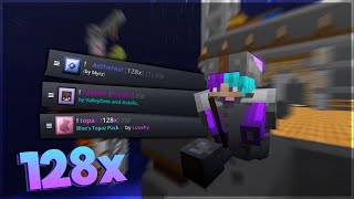 The BEST 128x Texture packs  Hypixel Bedwars [upl. by Nnyllatsyrc211]