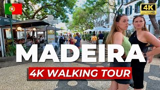 Funchal Madeira 4K Walking Tour  Saturday Night in Madeira Portugal [upl. by Harbed]