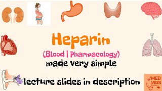 Heparin  Anticoagulant  Blood  Pharmacology  Med Vids made simple [upl. by Immaj]