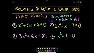 ❖ Solving Quadratic Equations by Factoring and the Quadratic Formula ❖ [upl. by Awjan]