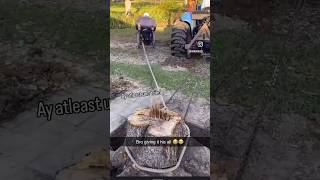 WHEEL CHAIR PULLS OUT TREE STUMPS🤔😂 treewheelie chair liftedtrucks funny liftedtrucks [upl. by Aramahs64]