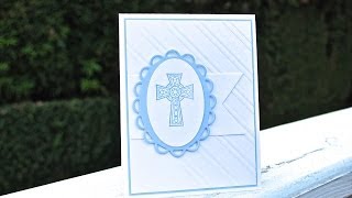 Make a handmade Christening Baptism Card [upl. by Fairman]