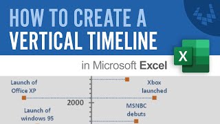 How to Create a Vertical Timeline in Excel [upl. by Ankeny]