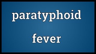 Paratyphoid fever Meaning [upl. by Afira]