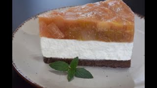 REBARBOROVÝ CHEESECAKE NEPEČENÝ JEDNODUCHÝ [upl. by Riki]