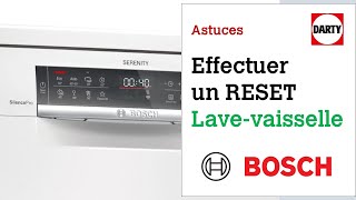 Comment effectuer un reset sur un lavevaisselle Bosch [upl. by Marie338]