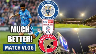 COUNTY SECURE FIRST WIN OF 2024 Stockport County vs Walsall Match Day Vlog [upl. by Vin326]