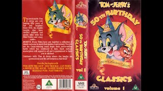 Original VHS Opening and Closing to Tom and Jerry 50th Birthday Classics Volume 1 UK VHS Tape [upl. by Kabab642]