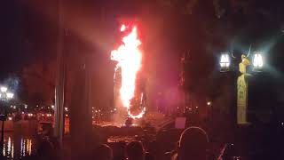 Fantasmic Fail Disneyland Fantasmic Dragon on fire [upl. by Llerral616]