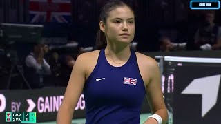 Emma Raducanu vs Viktoria Hruncakova Highlights  Billie Jean King Cup 2024 [upl. by Hwu81]