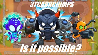 This is probably the hardest 3TCABRCHIMPS combo I have ever done  BTD6 [upl. by Nonnac]