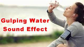 Woman Gulping Water Noises Sounds  Film amp Sound Effects No Copyright [upl. by Elbag]