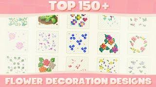 Top 150 Custom Flower Decoration Designs For Animal Crossing New Horizons [upl. by Leeda623]