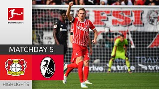 Bayer 04 Leverkusen  SC Freiburg 23  Highlights  Matchday 5 – Bundesliga 202223 [upl. by Novikoff]