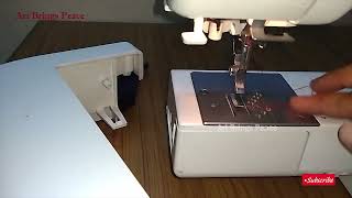 How to Raise and Drop the Feed Dog of Usha Janome Stitch Magic Sewing Machine  Usha Janome Feed Dog [upl. by Htebarual73]