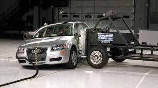 2006 Audi A3 side IIHS crash test [upl. by Oeflein]