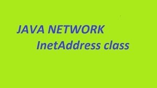 java network InetAddress class Part 5program that lists all the network interfaces [upl. by Aiuqcaj]