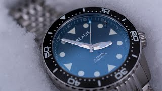 Review of Borealis Neptuno diver watch with Seiko NH38 on bracelet [upl. by Adnola865]