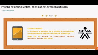 PRUEBA DE CONOCIMIENTO TÉCNICAS TELEFÓNICAS BÁSICAS SENA [upl. by Antonietta831]