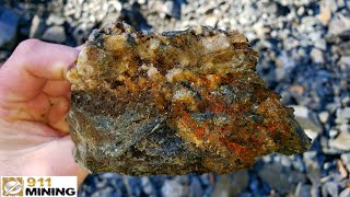 Oxidized Vuggy Quartz Attached To An Argillitic Host Rock [upl. by Einnahc541]