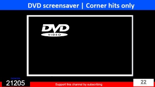 DVD screensaver  Corner hits 4 times  10hours [upl. by Zile833]