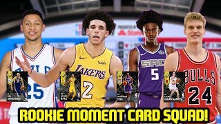 ALL ROOKIES MOMENTS CARDS SQUAD LONZO SIMMONS FOX NBA 2K18 MYTEAM [upl. by Arracahs329]