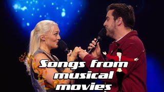 Songs we LOVE from musical movies  The Voice Norway  season 69  Compilation [upl. by Ansela]