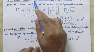 Symmetric matrix skew symmetric matrix Lec3 [upl. by Htebilil706]