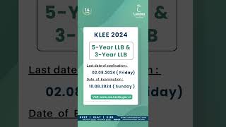 KLEE2024 Notification Alert 🎓 [upl. by Earized]