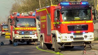 VOLLALARM FEUERWEHR MONHEIM AM RHEIN  Wohnungsbrand im 6 OG eines Mehrfamilienhauses [upl. by Adnarem469]