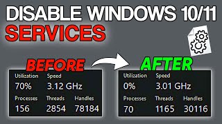 DISABLE These SERVICES for Faster Gaming Performance  LOWER PROCESSES on Windows 1011 [upl. by Enamart]