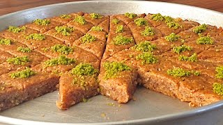 YALANCI BAKLAVA NASIL YAPILIR ‼️ Oklava Kulanmadan Çok Pratik Baklava tarifi 💯 Şerbetli tatlı [upl. by Burack926]