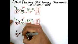 Adding Fractions Criss Cross Style [upl. by Luis]