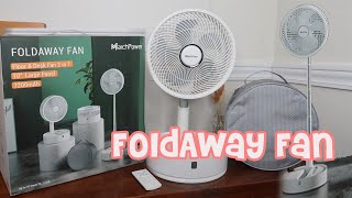 FoldAway Fan Floor amp Desk Fan 2in1 by MarchPower Rechargeable Cordless Fan with Remote Control [upl. by Aifoz]