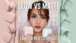 NEW Laneige Neo Cushions Glow  Matte 8Hr TryOn and Review 23N [upl. by Walters]