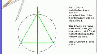 Constructing Equilateral Triangle INSIDE a Circle [upl. by Naxela894]