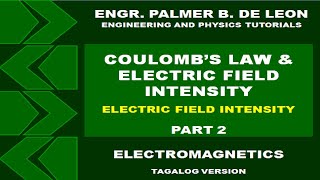 ELECTRIC FIELD INTENSITY  ELECTROMAGNETICS TAGALOG VERSION [upl. by Roddie495]