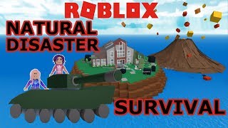 Roblox Natural Disaster Survival  Earthquakes Volcanoes Tsunami Lightning [upl. by Frisse]