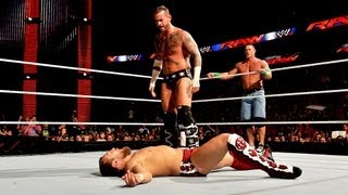 John Cena amp CM Punk vs Big Show amp Daniel Bryan Raw August 13 2012 [upl. by Cypro]