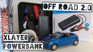 MIT POWERBANK EIN AUTO STARTEN ⚡ XLayer Powerbank Plus OffRoad 20 🔋  Unboxing [upl. by Llerral]