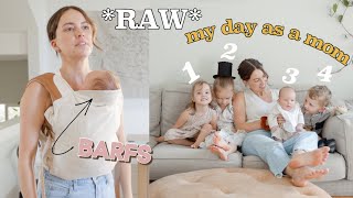 RAW Spend The Day With Me  young mom of 4 [upl. by Ehtnax]