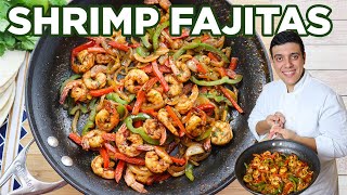 Shrimp Fajitas Recipe Easy  Lounging with Lenny [upl. by Irol]