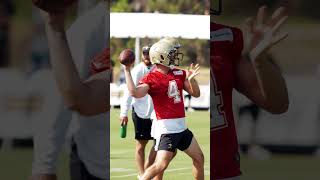 Derek Carr Spencer Rattler in sync saints nfl shorts [upl. by Hamlet]