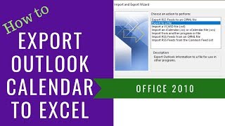 How to export Outlook calendar to Excel [upl. by Lenhard671]