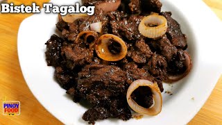 BEEF STEAK  BISTEK TAGALOG RECIPE  EASY TO COOK  PINOY FOOD TV [upl. by Anej680]