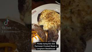 🥩The Viral Parmesan Crusted Steak at Longhorn Steakhouse 🍽️ food longhornsteakhouse steak [upl. by Deehahs]